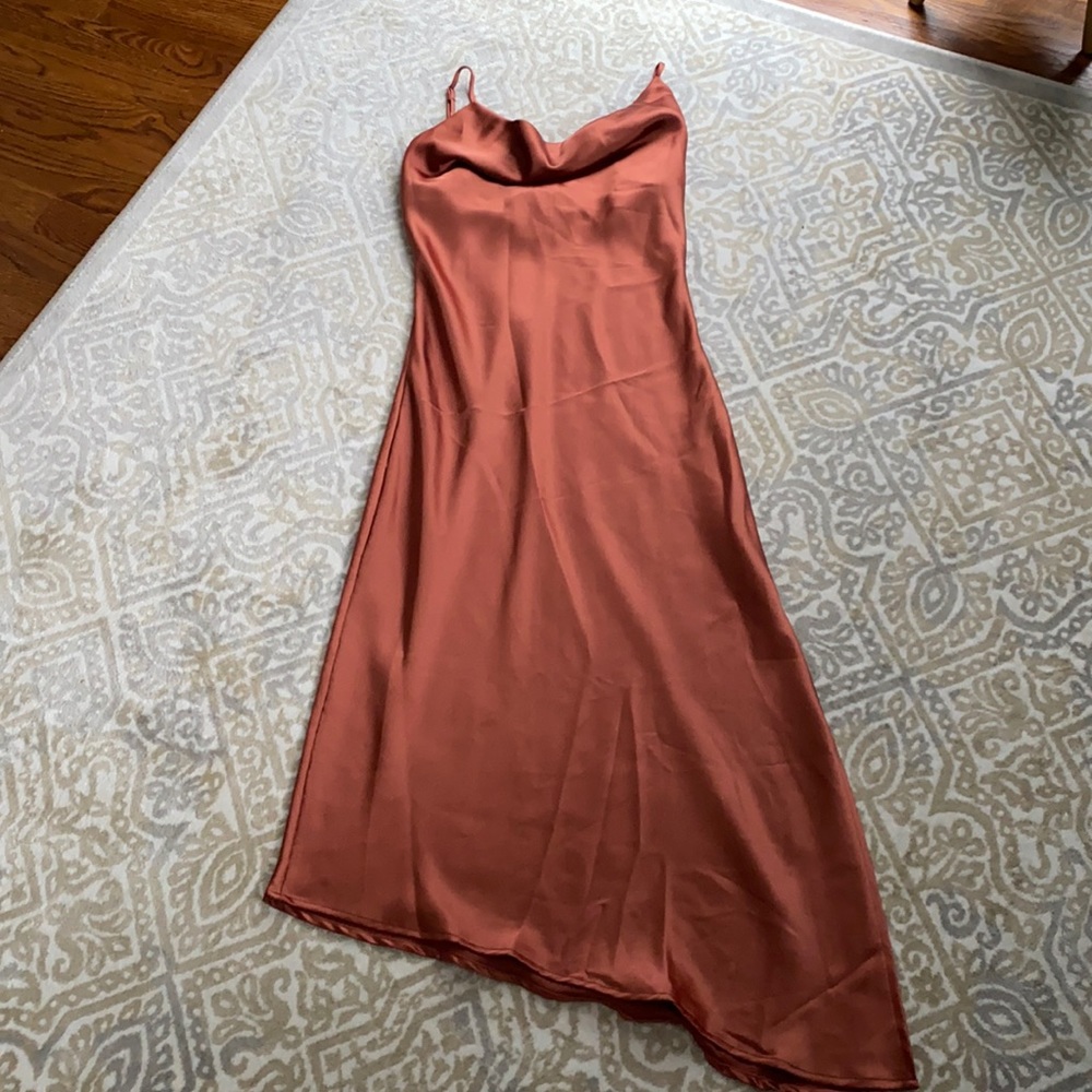 Midi Satin Sheen Dress